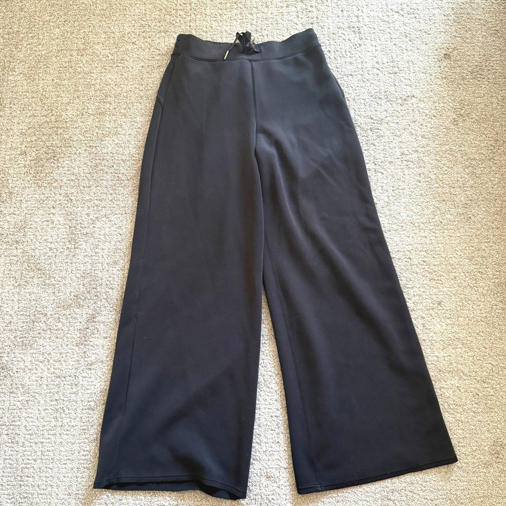 Spanx AirEssentials Wide Leg‎ Pants Black Modal Blend Medium Relaxed Loungewear